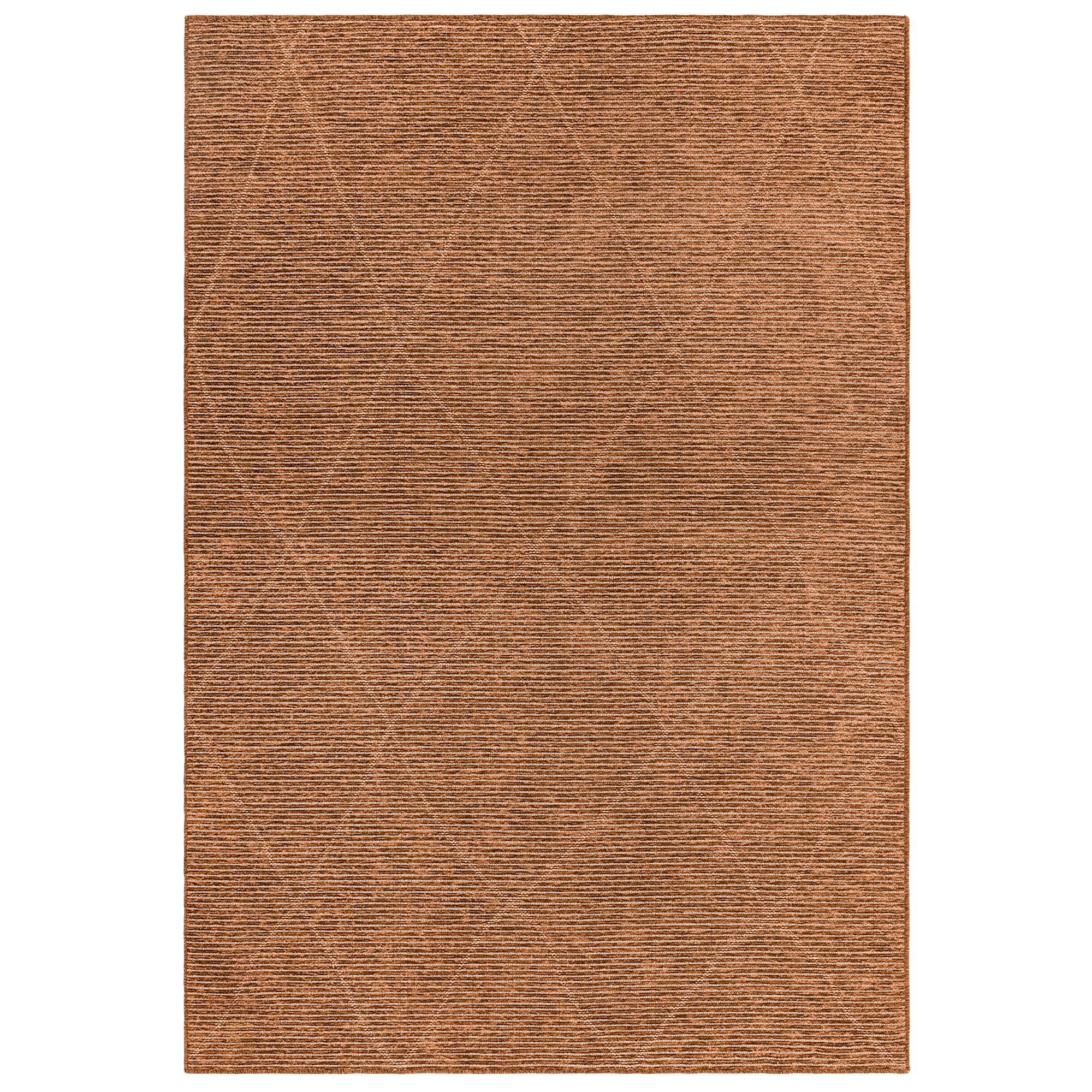 A warm terracotta rug with a soft plain pile