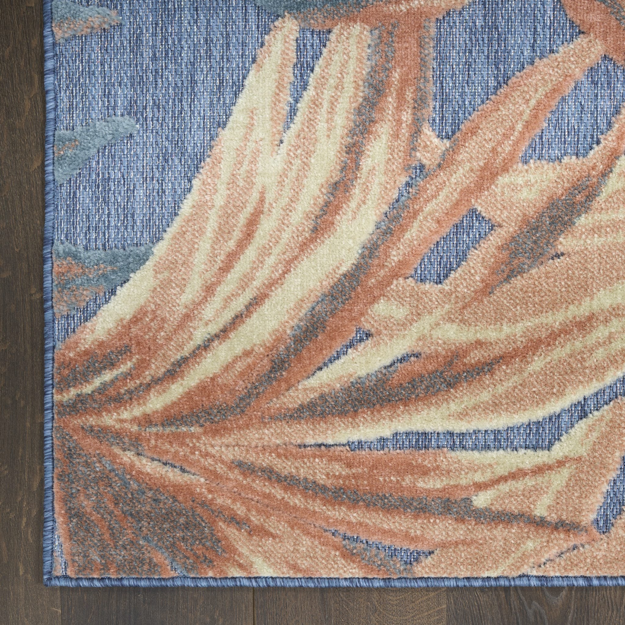 Aloha Alh43 Blue Rose outdoor rug