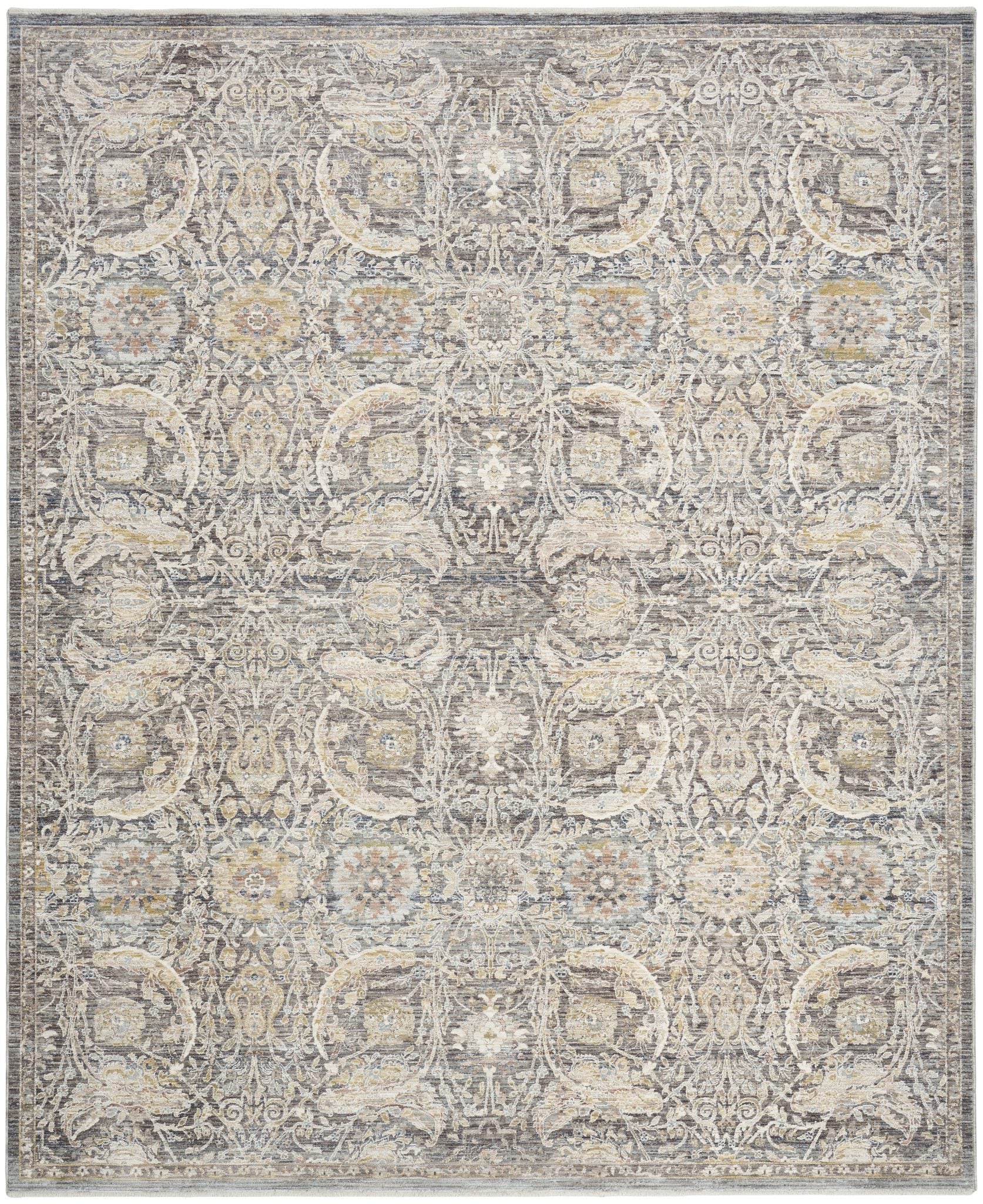 Antique Fusion Anf03 Charcoal Multicolour rug