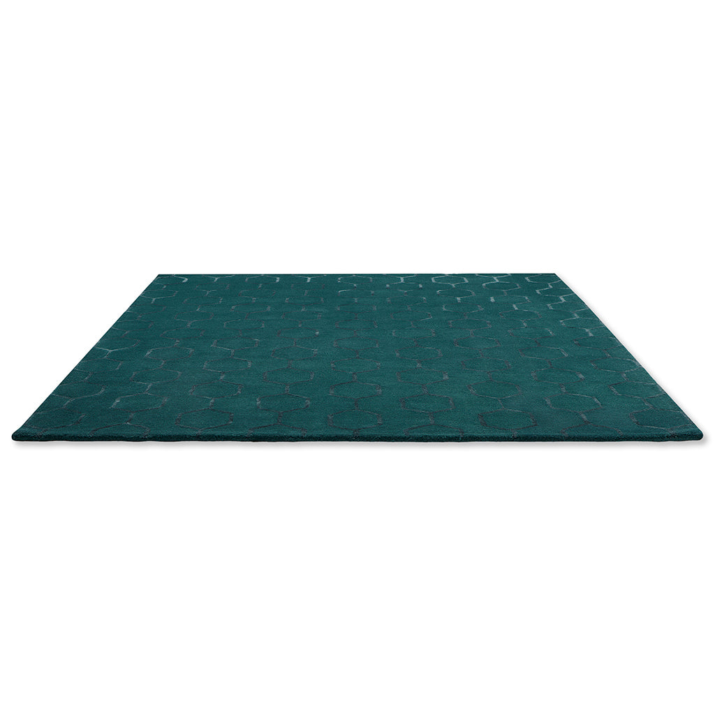 Wedgwood Gio Teal 39107 rug angled view