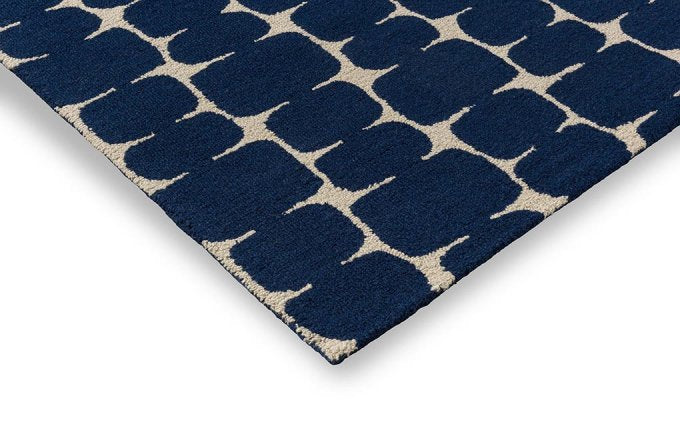 Scion Little Lohko Indigo rug corner detail