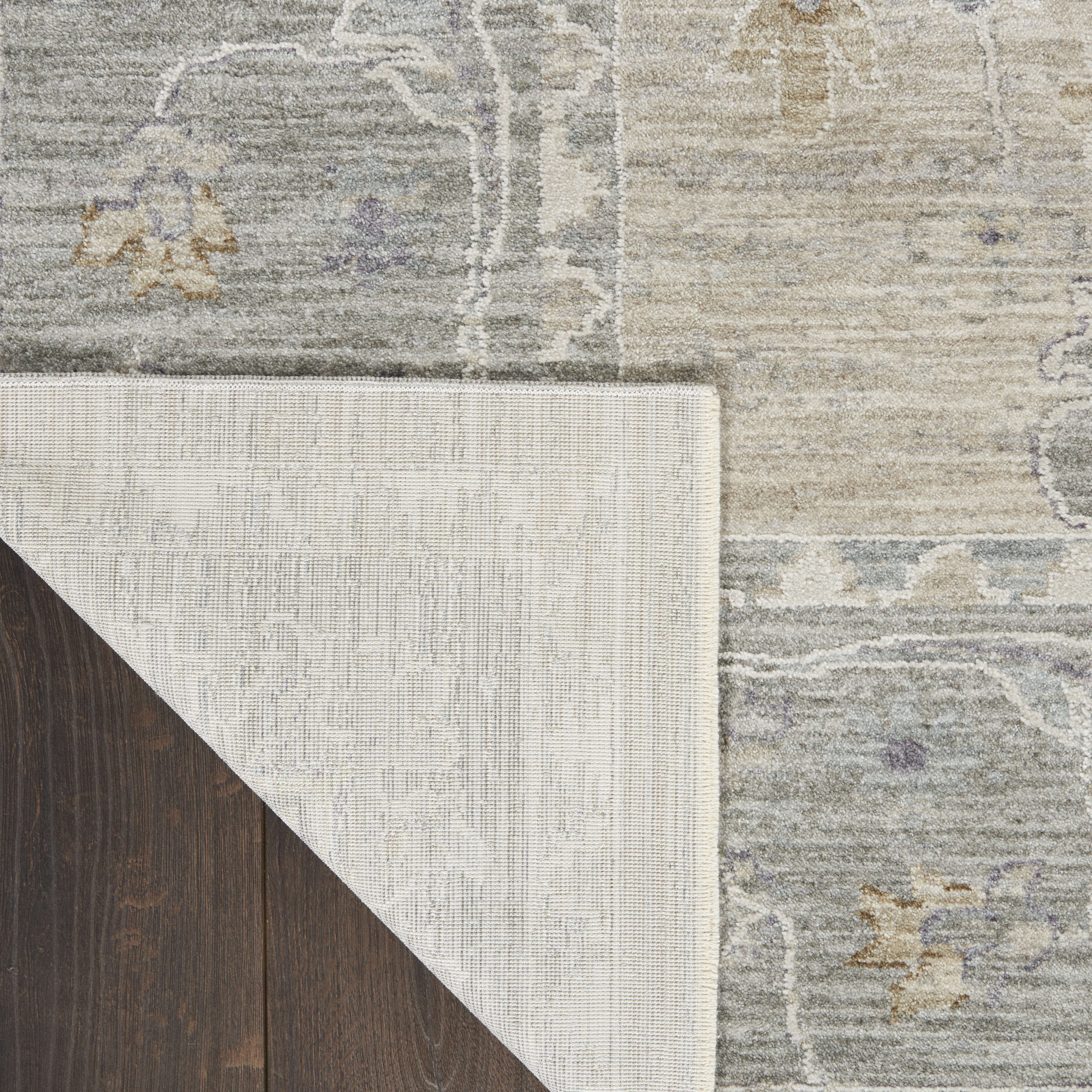 Infinite IFT03 Light Grey rug - back and pile detail