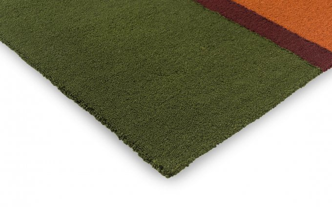 Habitat Festival Stripe Orange rug corner detail