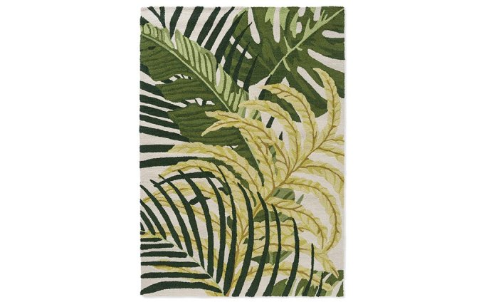 Sanderson Manila Artichoke outdoor rug full flat view