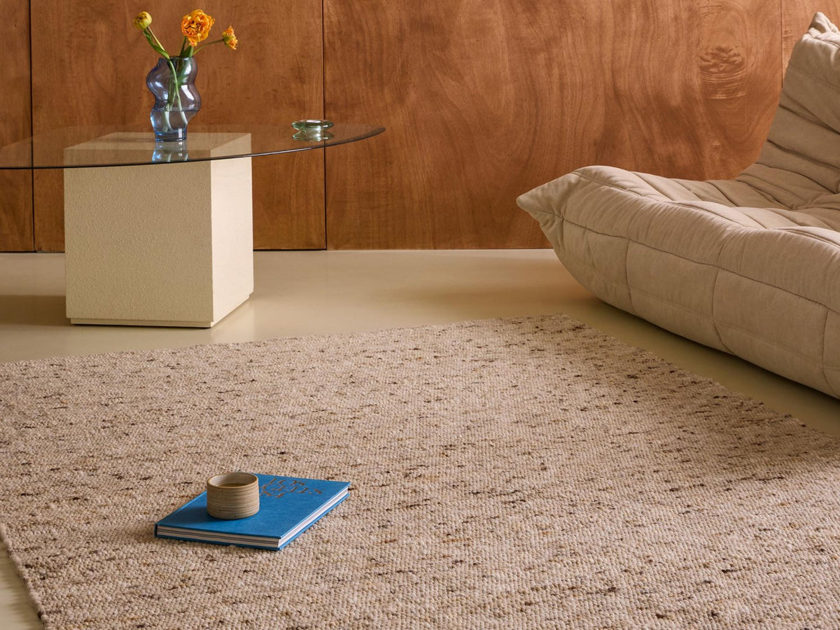 Sober Natural rug in a room setting