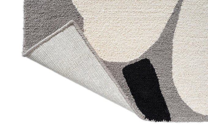 Marimekko Unikko Anniversary Grey outdoor rug backing