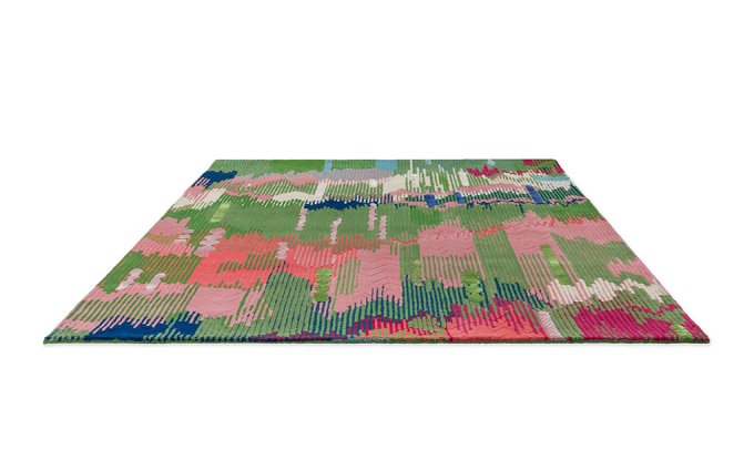 Harlequin Wilderness Peridot/Emerald rug detail