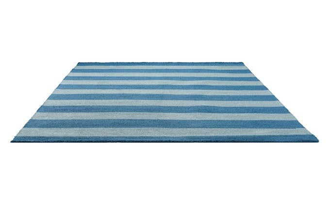 Laura Ashley Lille Sky Blue outdoor rug angled view