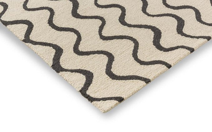 Scion Ribbon Charcoal rug corner detail