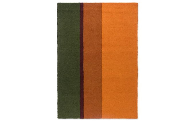 Habitat Festival Stripe Orange rug full flat view