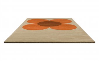 Orla Kiely Flower Placement Pumpkin/Ecru