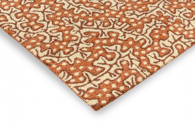 Sanderson Truffle Sandstone outdoor rug corner detail