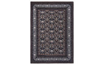 Morris & Co Borage Blue hand-knotted rug full flat view