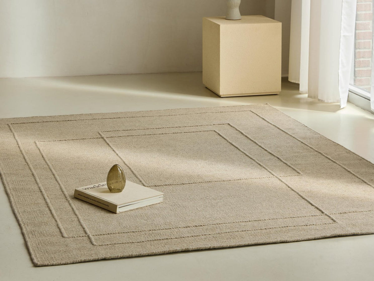 Senso Planes Natural rug in a room setting