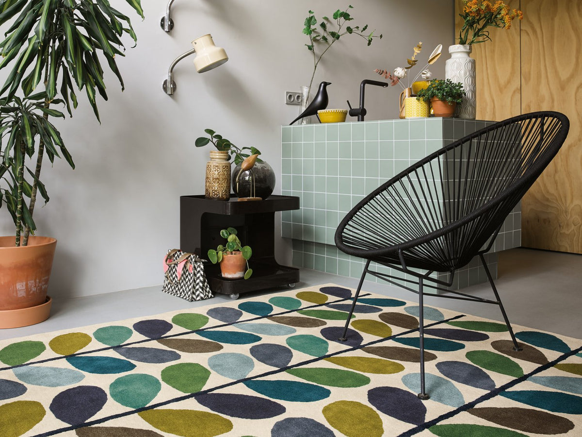 Orla Kiely Multi Stem Kingfisher rug | Kelaty