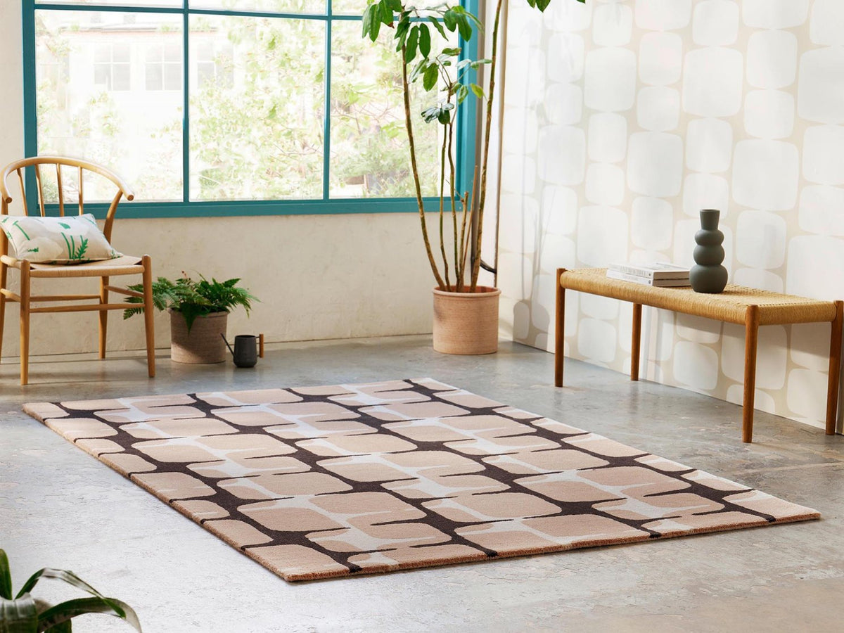 Scion Going Lohko Dusk rug styled in a room setting
