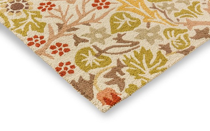 Morris & Co Blackthorn Wheat outdoor rug corner detail