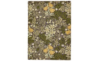 Morris & Co Bower Twining Vine Green rug full flat view