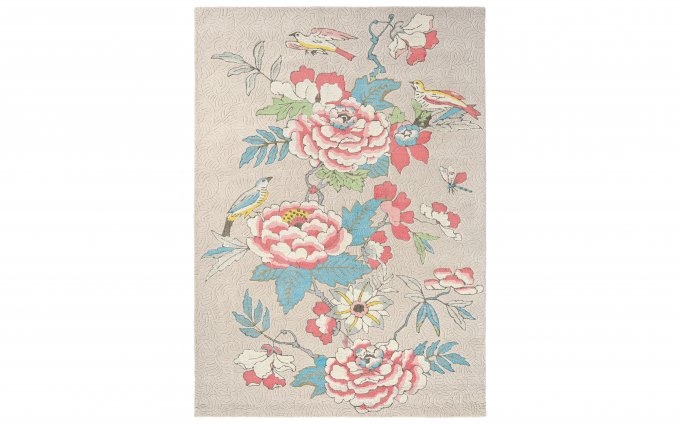Wedgwood Paeonia Coral 37902 rug full flat view