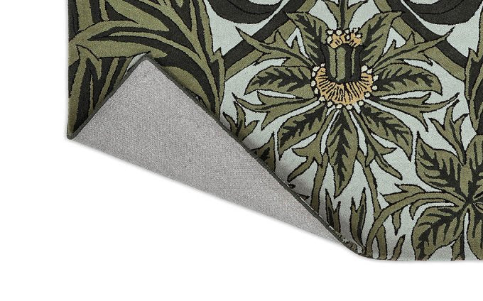 Morris & Co Bluebell Leafy Arbour Green 127607