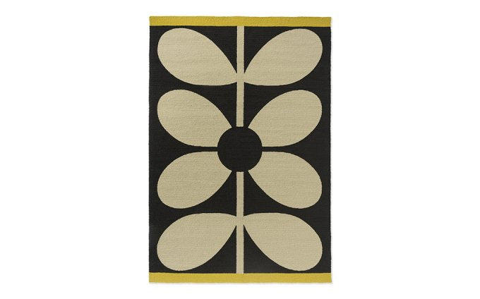 Orla Kiely Giant Sixties Stem Noir outdoor rug full flat view