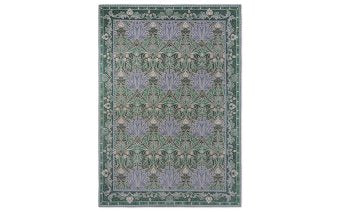 Morris & Co Helena Mineral hand-knotted rug full flat view