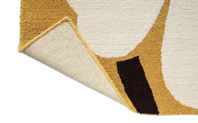 Marimekko Unikko Anniversary Honey outdoor rug backing