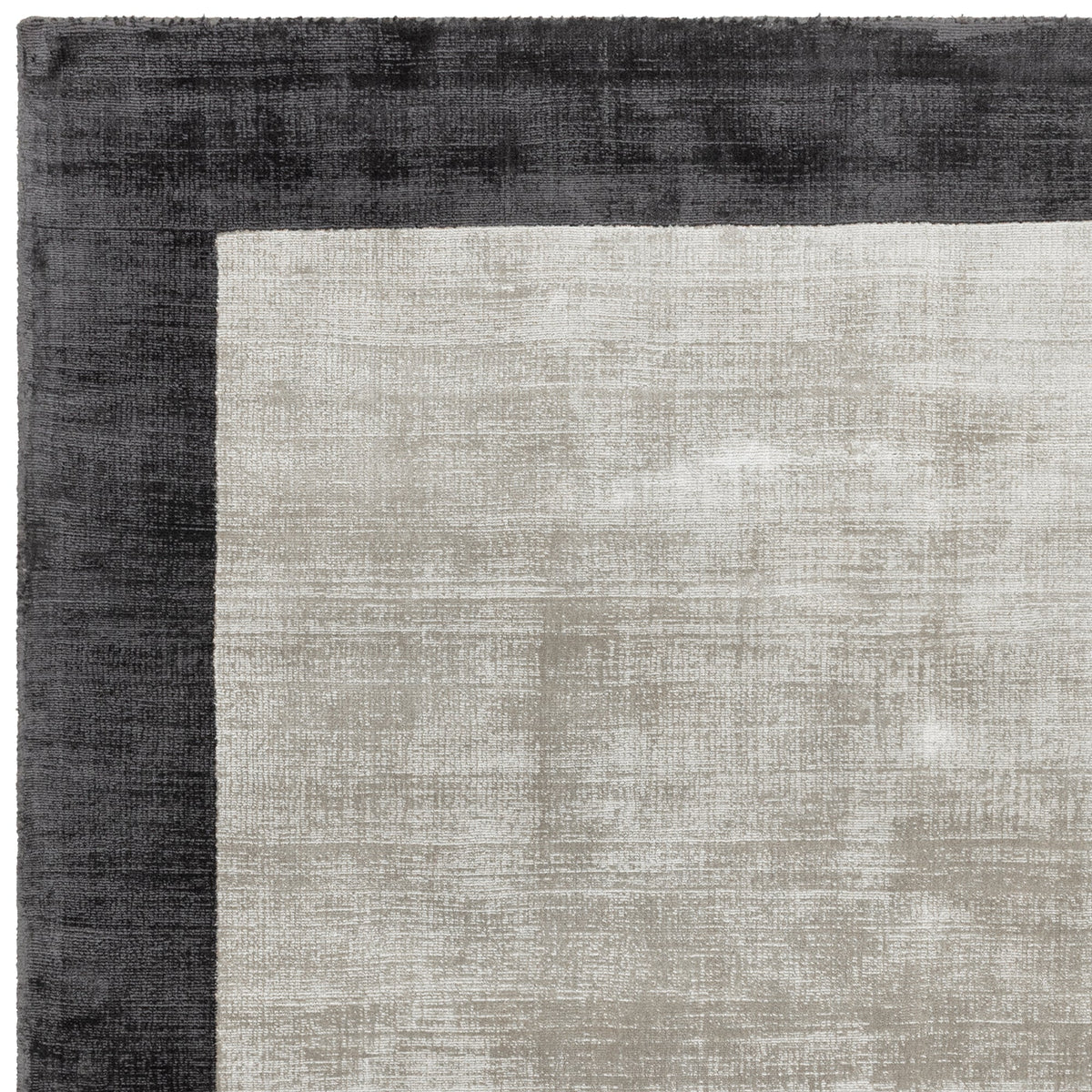 Blade border - Charcoal Silver rug