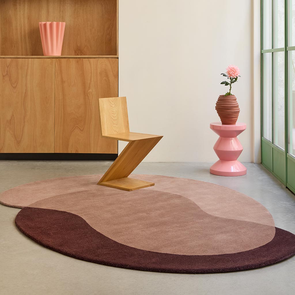 Element Lane Red rug styled in a room setting