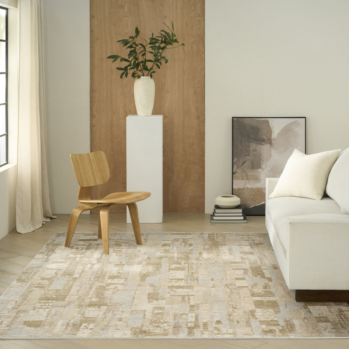 Calvin Klein Drift DRF04 Beige Grey rug in situ