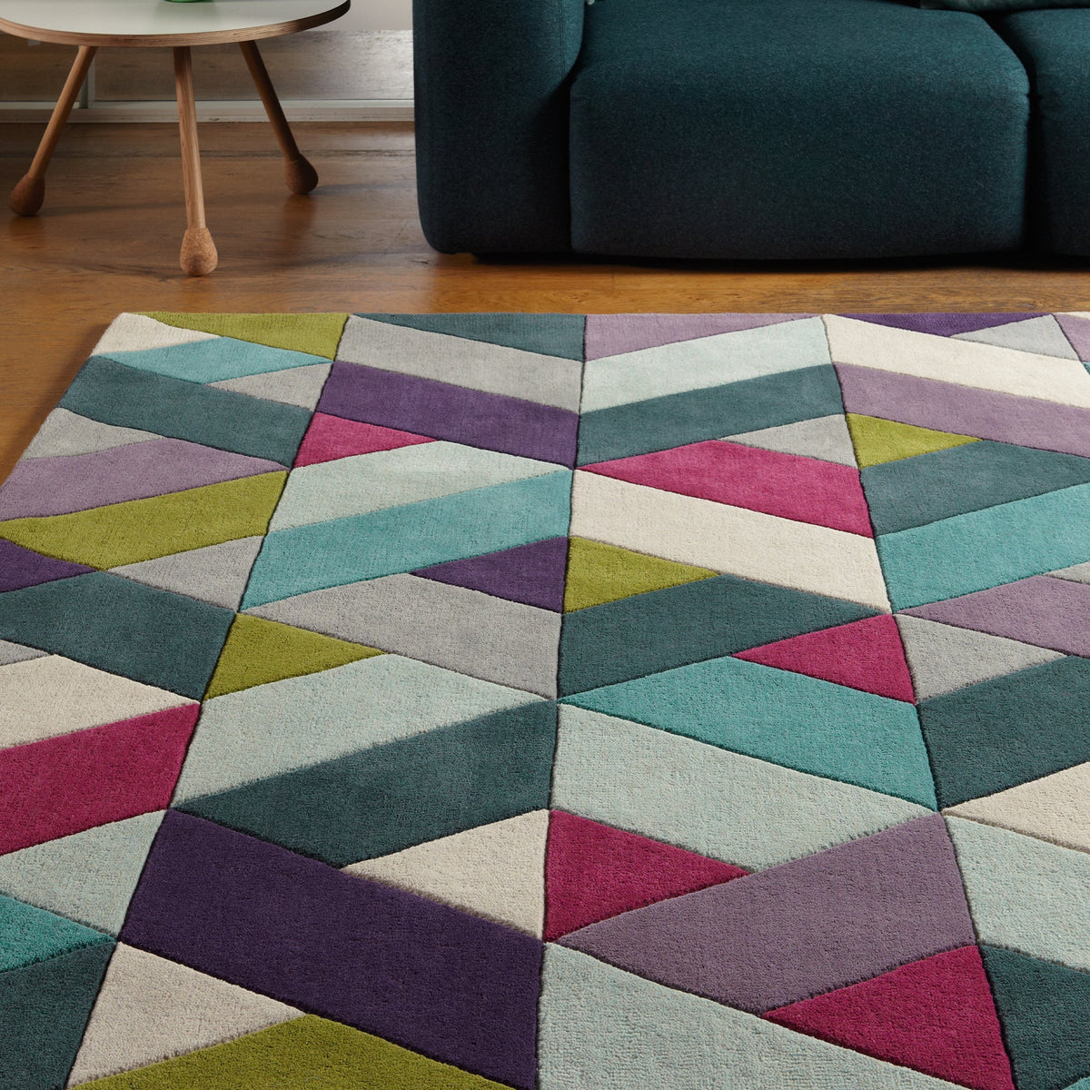 Funk Chevron Blue Green rug