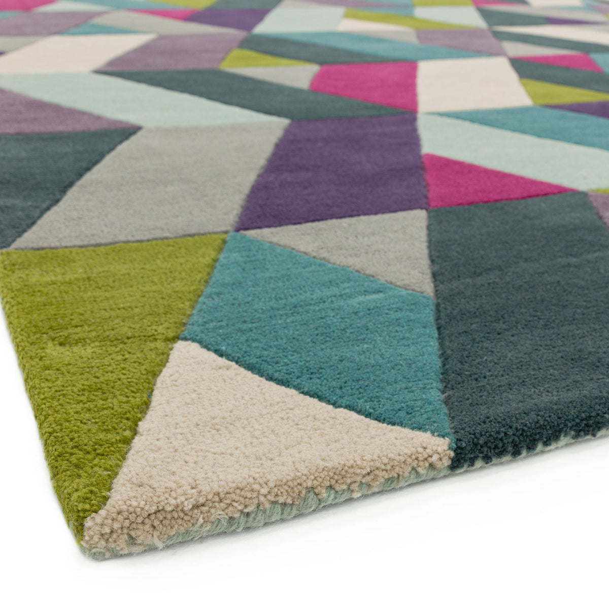 Funk Chevron Blue Green rug