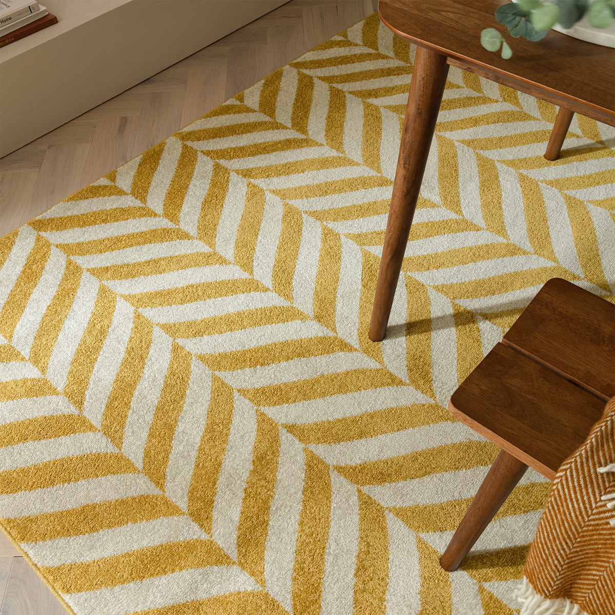 Muse MU08 Yellow Chevron rug
