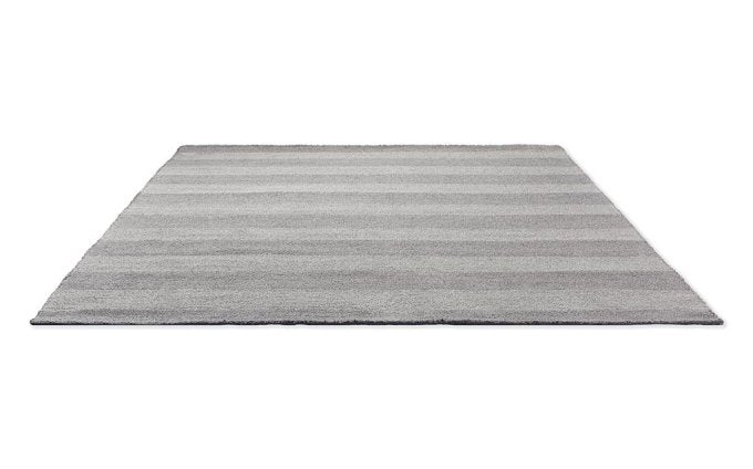 Laura Ashley Lille Dove Grey outdoor rug angled view