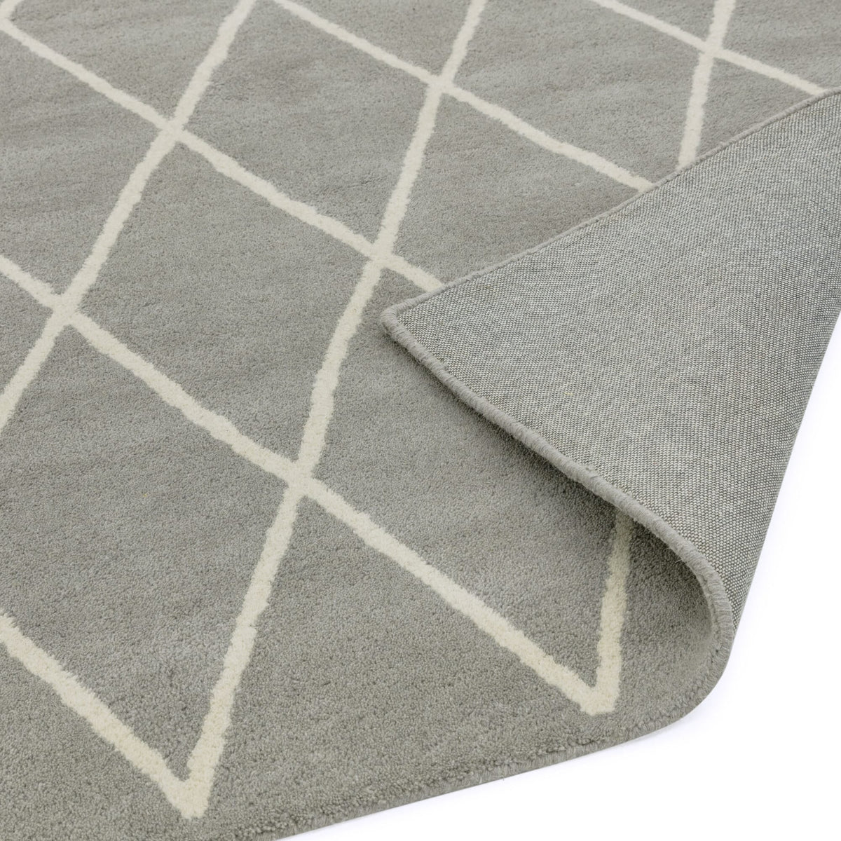 Albany Diamond Silver rug