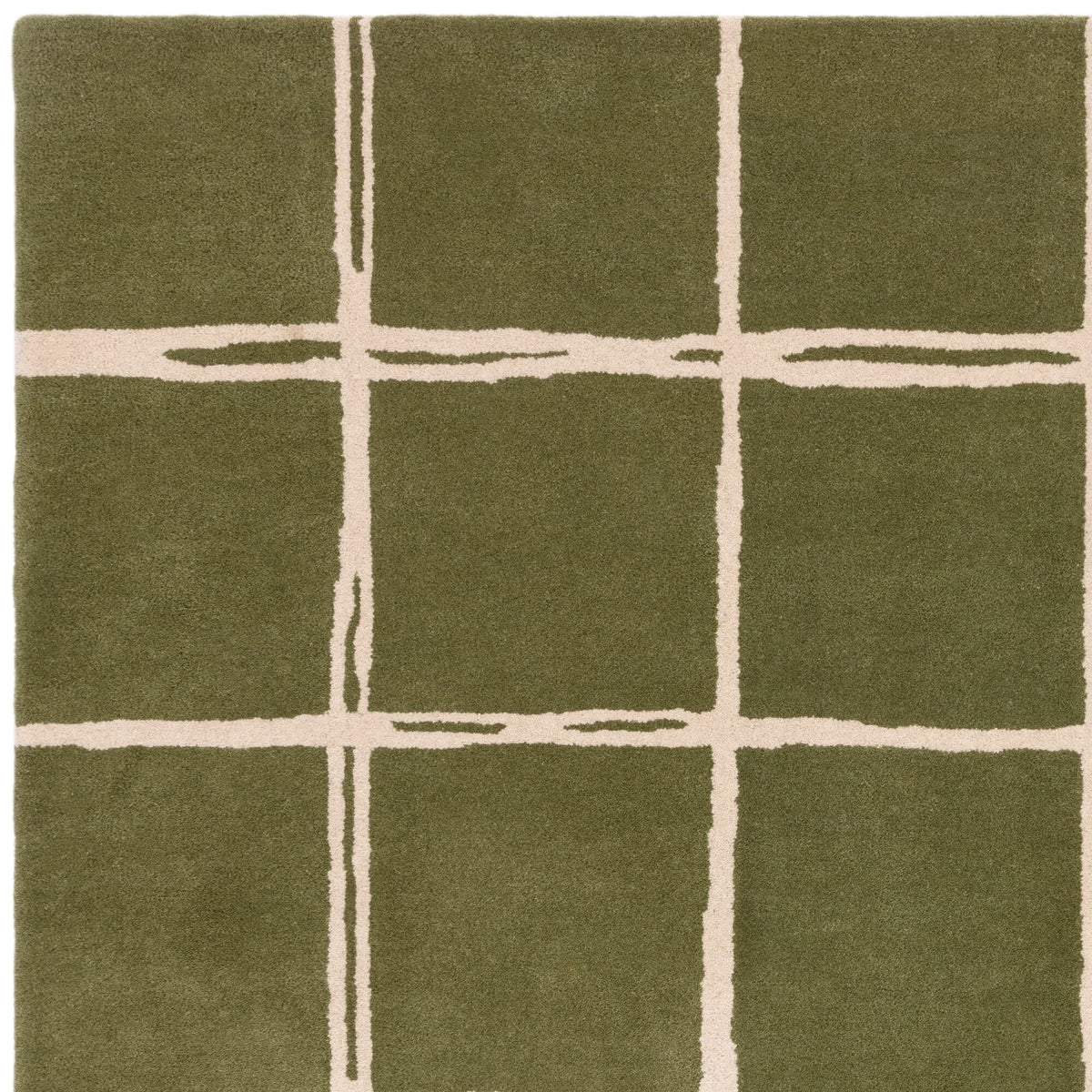 Albany Grid Olive rug