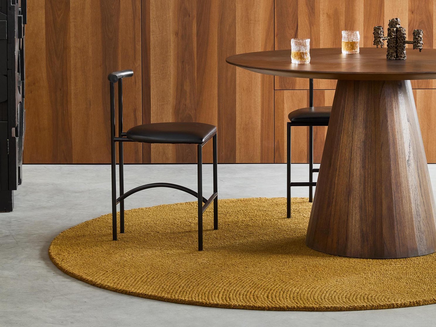 Decor Echo Ochre Round rug