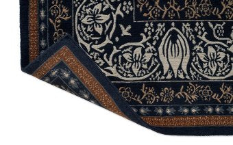 Morris & Co Borage Blue rug texture close-up