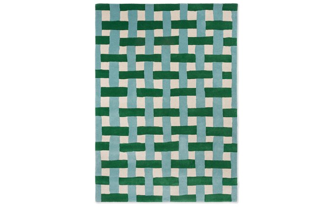Harlequin Basketweave Emerald/Aquamarine rug