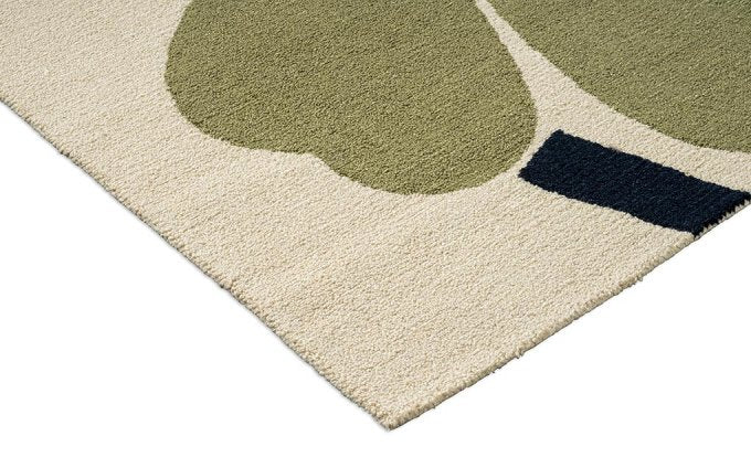 Marimekko Unikko Anniversary Dusty Green outdoor rug corner detail