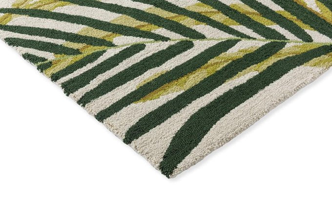 Sanderson Manila Artichoke outdoor rug corner detail