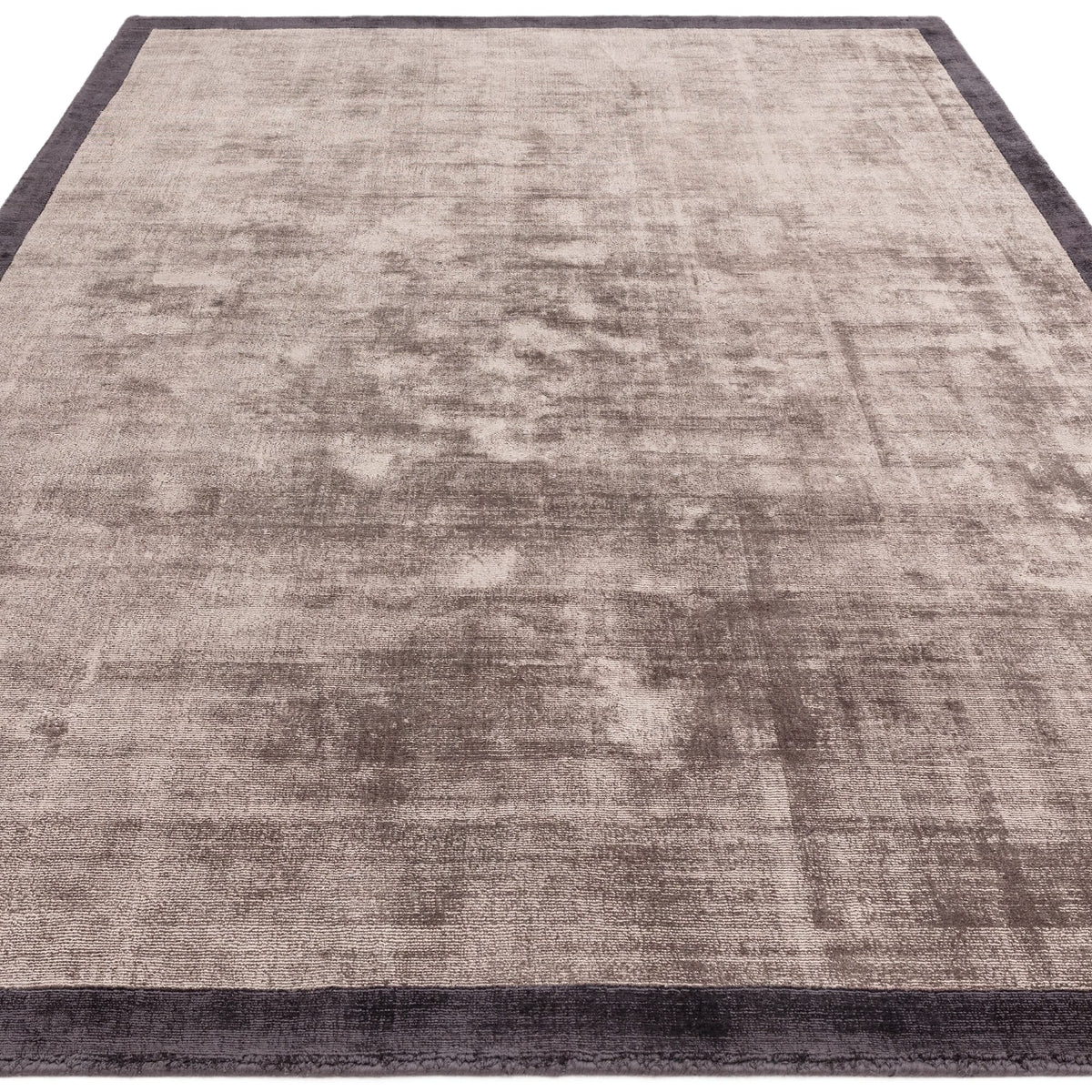Blade Border Charcoal Moleskin rug
