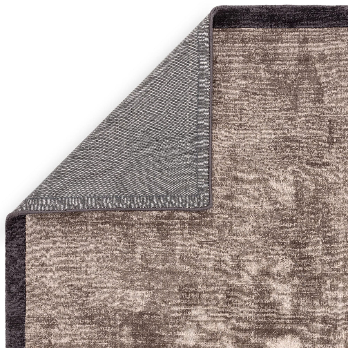 Blade Border Charcoal Moleskin rug