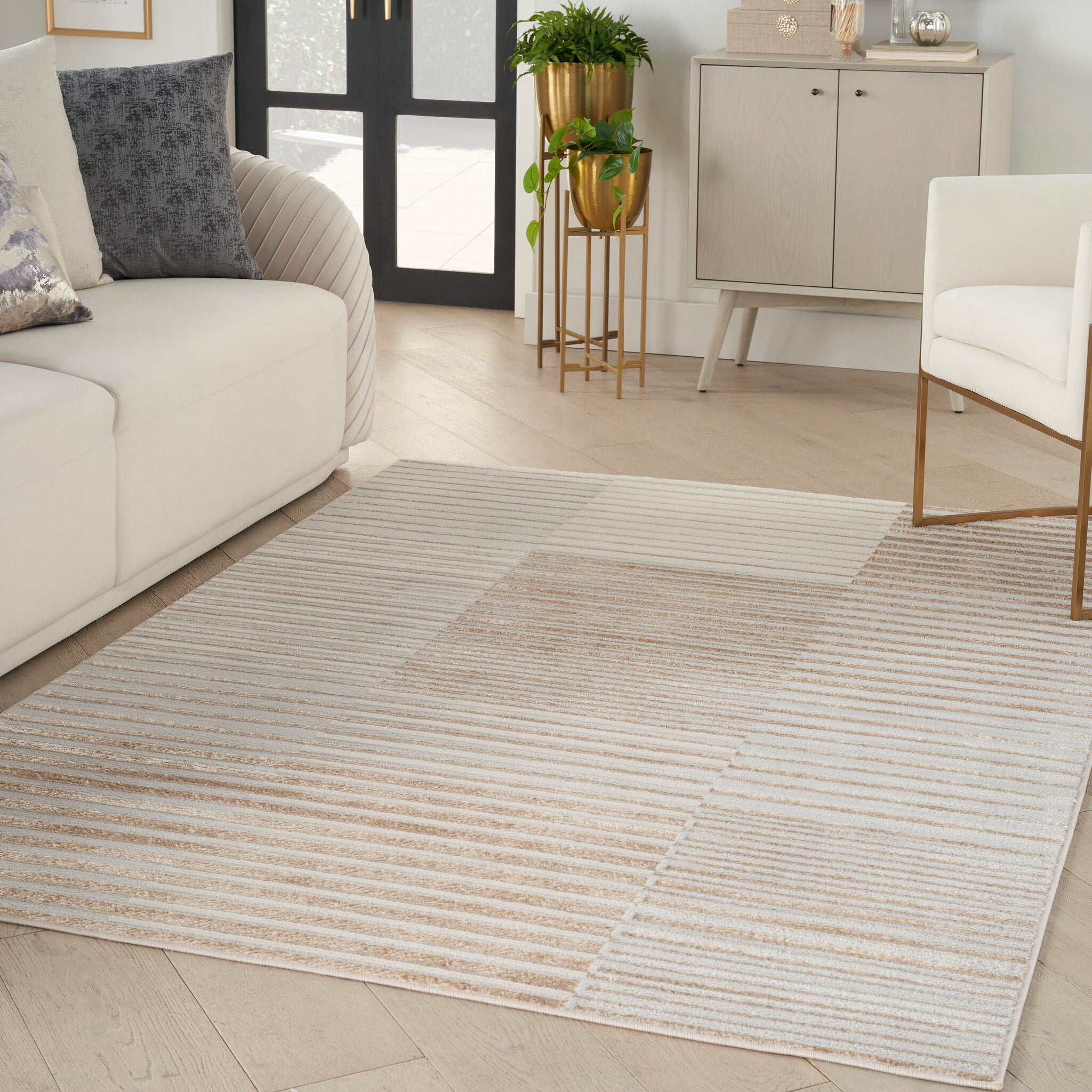 Brushstrokes BSK04 Beige Silver rug