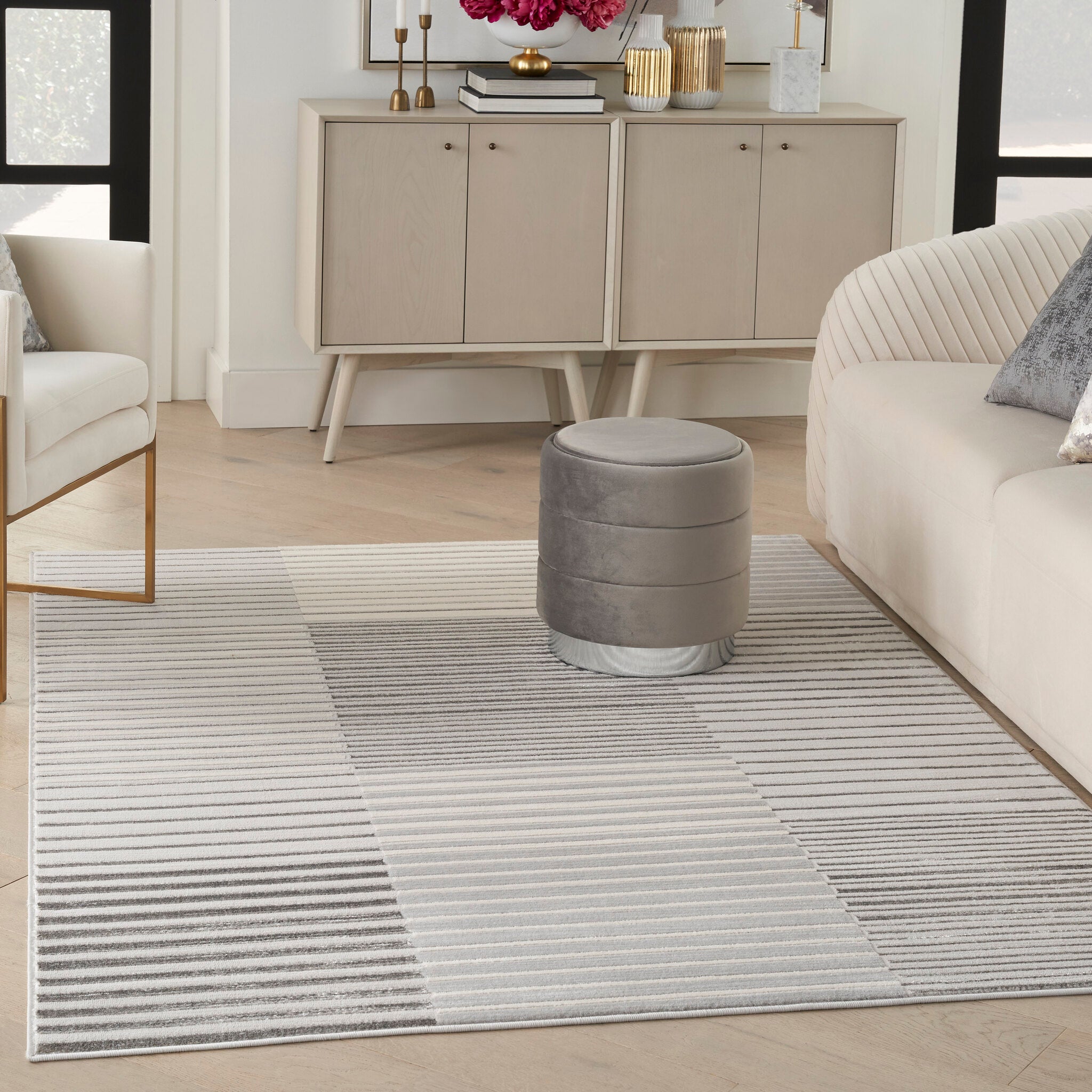 Brushstrokes BSK04 Silver Grey rug