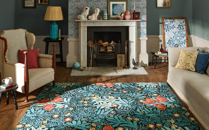 Morris & Co Bower Indigo 128208