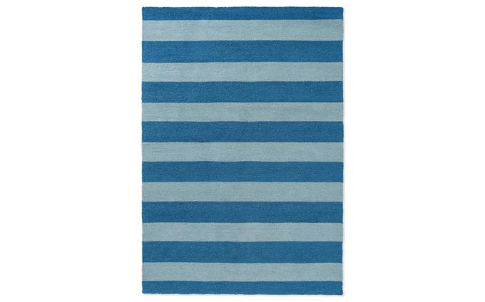 Laura Ashley Lille Sky Blue outdoor rug full flat view