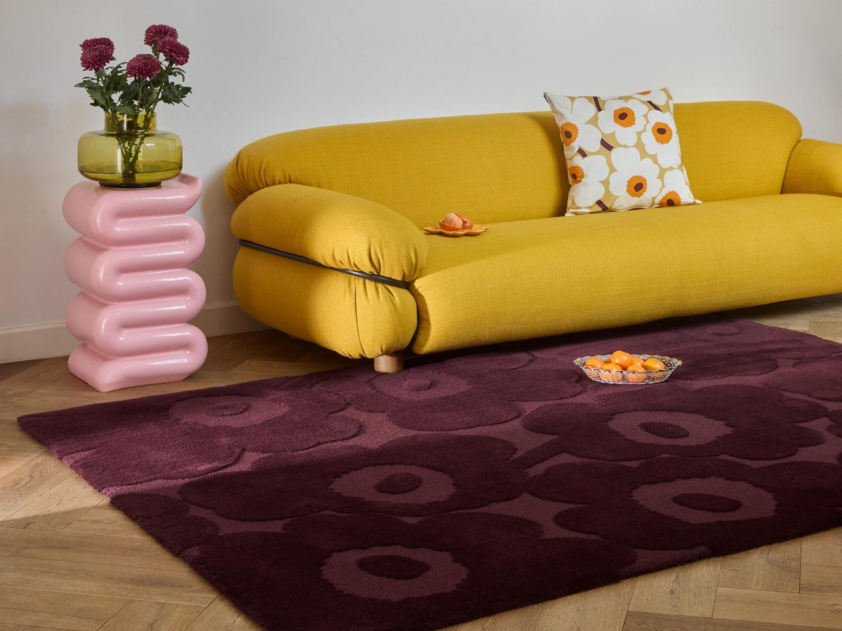 Marimekko Unikko Burgundy rug | Kelaty