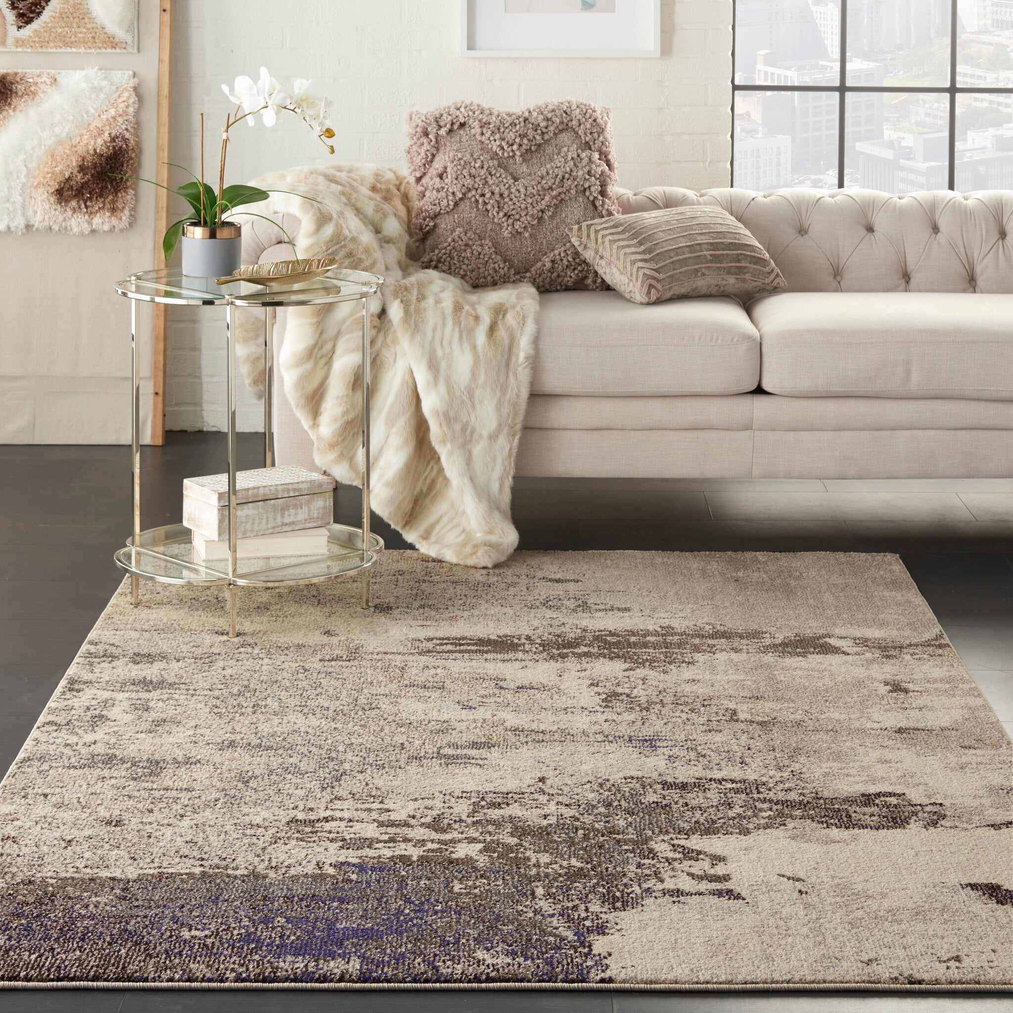 Celestial CES02 Ivory Grey rug