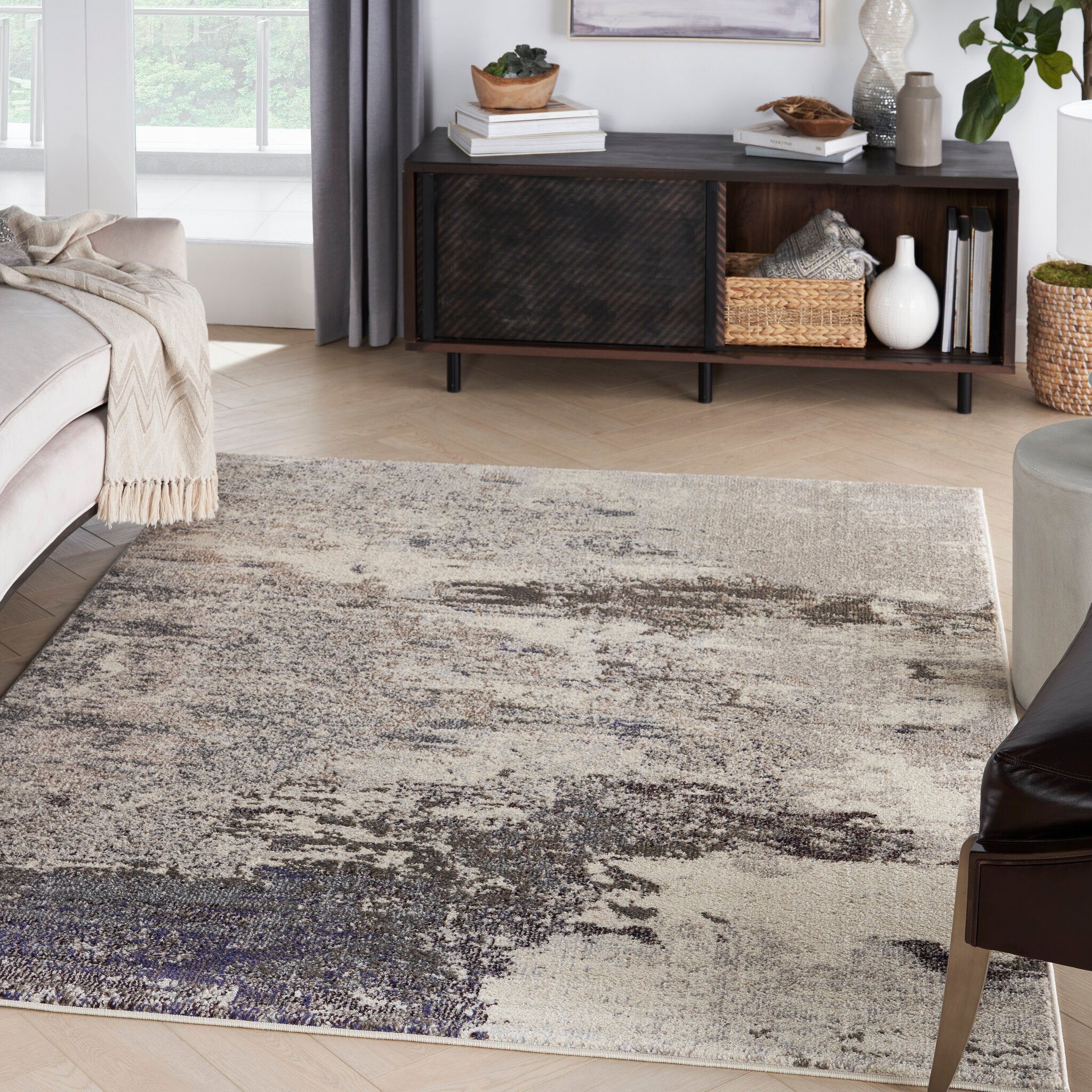 Celestial CES02 Ivory Grey rug